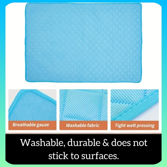XXL- 60 in x 40 in. Pet Self Cooling Mat pet cooling pad ice silk pet kennel mat - Picture 7 of 11